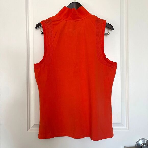 Lauren Active Ralph Lauren LRL Women's Tshirt Orange Sleeveless Top Size XL - Picture 3 of 8